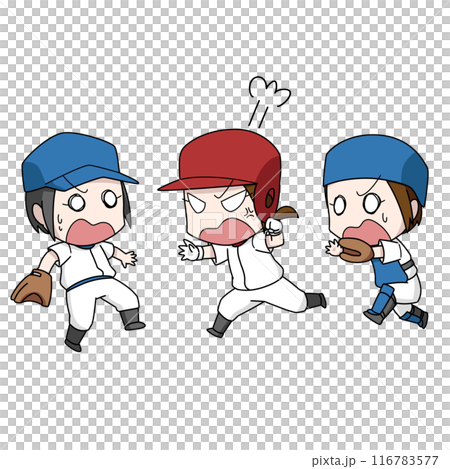 野球の乱闘のイラスト・女子 116783577