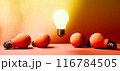 One out unique idea light bulb - 3D 116784505