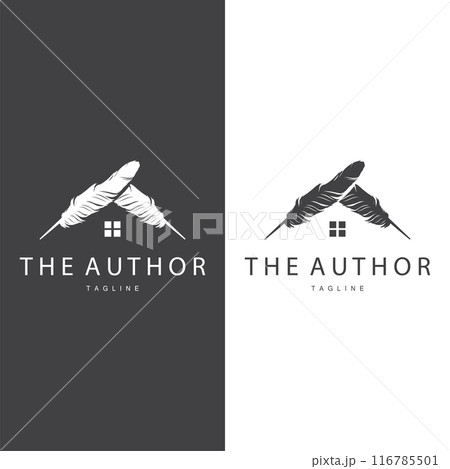 Feather Silhouette Logo, Author Design Luxury Simple Elegant Vector Illustration Template Feather Silhouette Logo, Author Design Luxury Simple Elegant Vector Illustration Template 116785501