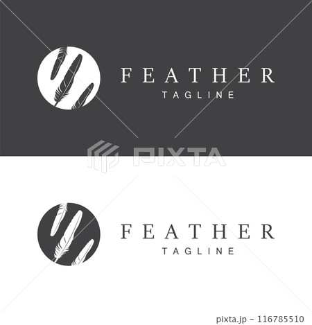 Feather Silhouette Logo, Author Design Luxury Simple Elegant Vector Illustration Template Feather Silhouette Logo, Author Design Luxury Simple Elegant Vector Illustration Template 116785510