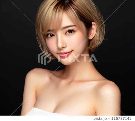 白いチューブトップの美女 白いチューブトップの美女 116787145