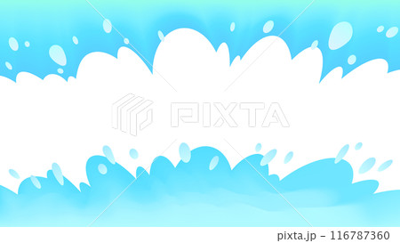 水が飛び散るヘッダーフッター　スプラッシュ　16：9 116787360