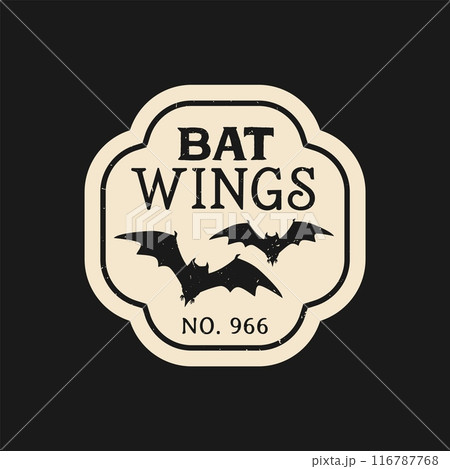 Halloween potion bottle label with ominous bats, casting an enchanting spell, beckoning daring souls to unlock its mysterious concoction on festive night. Isolated vector vintage eerie label, sticker Halloween potion bottle label with ominous bats, casting an enchanting spell, beckoning daring souls to unlock its mysterious concoction on festive night. Isolated vector vintage eerie label, sticker 116787768