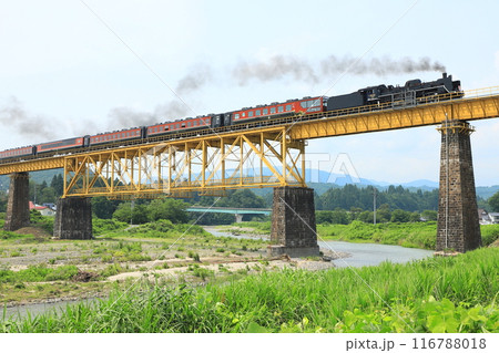 磐越西線「一ノ戸川橋梁を渡るSLばんえつ物語」 116788018