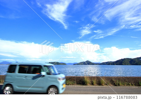 瀬戸内風景を満喫できる さざなみ海道 瀬戸内風景を満喫できる さざなみ海道 116788083
