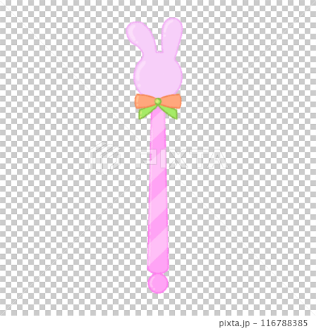 Rabbit-shaped magic wand illustration material 116788385