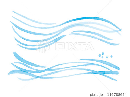 流水 水彩イラスト 流水 水彩イラスト 116788634