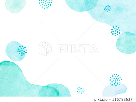 水彩背景　涼しげなブルー　ベクターイラスト 116788637