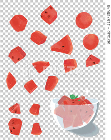 Cut watermelon 116788648