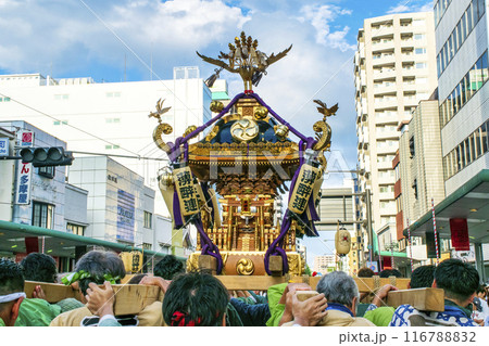 東京都 八王子まつり 下地区・八幡八雲神社 宮神輿渡御 東京都 八王子まつり 下地区・八幡八雲神社 宮神輿渡御 116788832