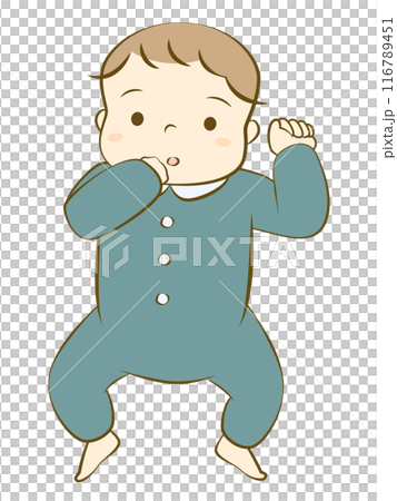あどけない赤ちゃん(ねんね期)-男の子 あどけない赤ちゃん(ねんね期)-男の子 116789451