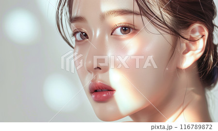 美肌の若くて綺麗な日本人女性モデルのビューティーポートレート 美肌の若くて綺麗な日本人女性モデルのビューティーポートレート 116789872