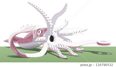 イカキング　観光地イラストアイコン　切り抜き 116790532