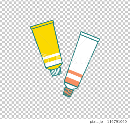 軟膏のイラストセット 塗り薬のイラスト素材 116791060