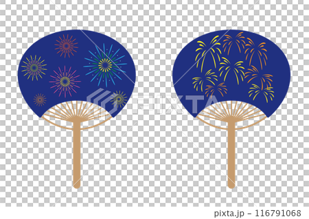 花火柄のうちわ 116791068