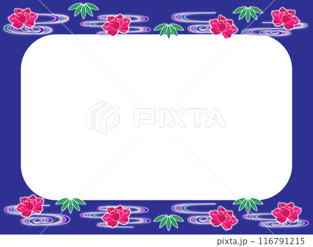 沖縄の柄、紅型のフレーム 沖縄の柄、紅型のフレーム 116791215