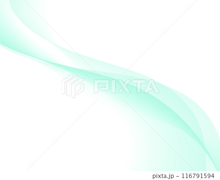 ウェーブ背景　波　緑　2 116791594