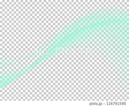 ウェーブ背景　波　緑　1 116791598