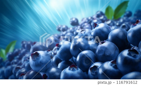 Lots of fresh huckleberries. ai generated art image 116791612