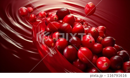 Lots of fresh cranberries. ai generated art image 116791616