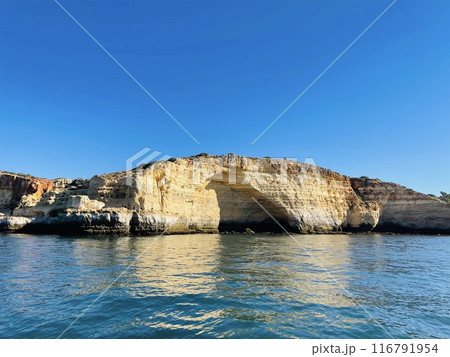 Beautiful view of Benagil Cave in Carvoeiro Algarve Portugal Beautiful view of Benagil Cave in Carvoeiro Algarve Portugal 116791954