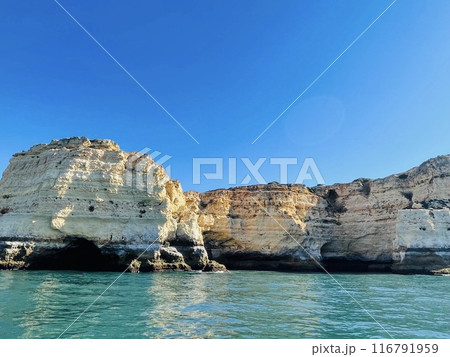 Beautiful view of Benagil Cave in Carvoeiro Algarve Portugal Beautiful view of Benagil Cave in Carvoeiro Algarve Portugal 116791959