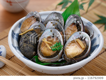 とこぶし( 流れ子 )の煮物 ( アワビよりも身が柔らかくぷりぷり食感 ) とこぶし( 流れ子 )の煮物 ( アワビよりも身が柔らかくぷりぷり食感 ) 116792009