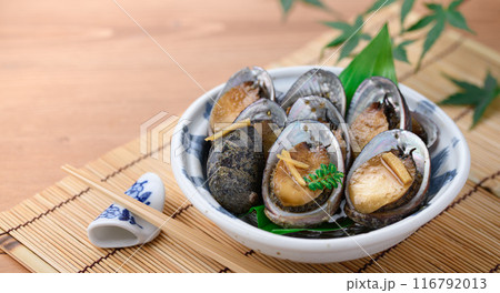 とこぶし( 流れ子 )の煮物 ( アワビよりも身が柔らかくぷりぷり食感 ) とこぶし( 流れ子 )の煮物 ( アワビよりも身が柔らかくぷりぷり食感 ) 116792013