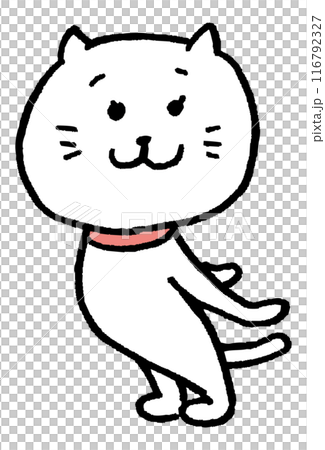かわいい女子猫キャラの日常イラスト 116792327