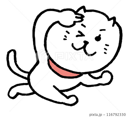 かわいい女子猫キャラの日常イラスト 116792330