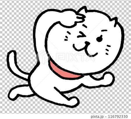 かわいい女子猫キャラの日常イラスト 116792330