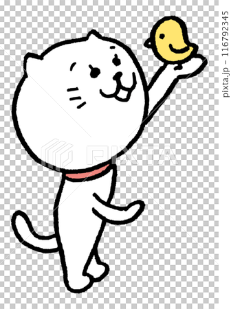 かわいい女子猫キャラの日常イラスト かわいい女子猫キャラの日常イラスト 116792345