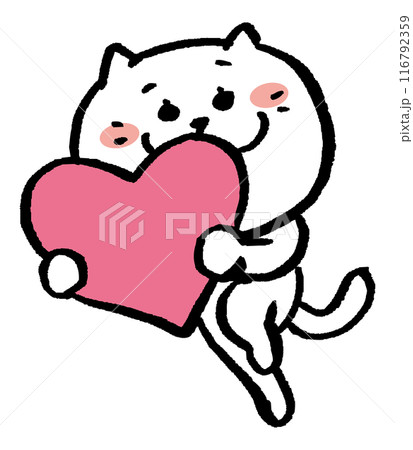 かわいい女子猫キャラの日常イラスト かわいい女子猫キャラの日常イラスト 116792359