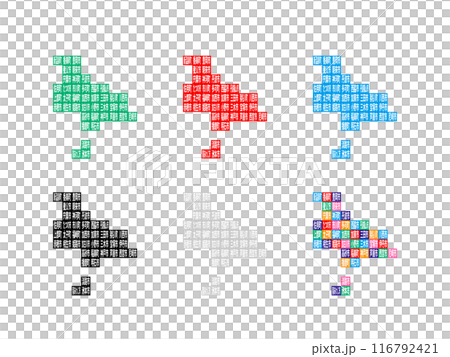 Map of cities and towns_Hyogo prefecture_deformed-10 116792421
