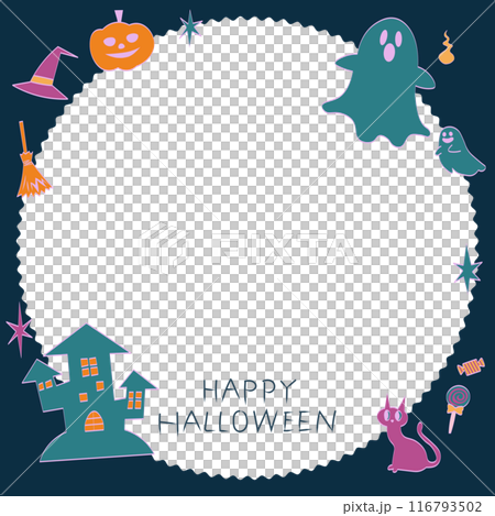 Happy Halloween message card 04 116793502