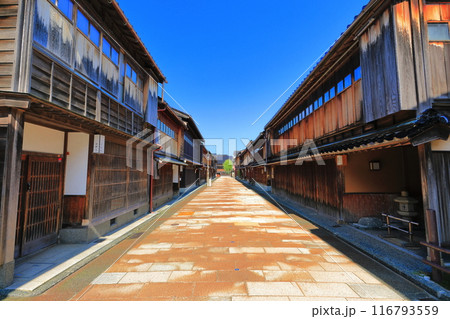 【石川県】快晴の金沢(ひがし茶屋街) 【石川県】快晴の金沢(ひがし茶屋街) 116793559