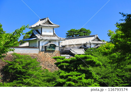 【石川県】快晴の金沢城　石川門 116793574