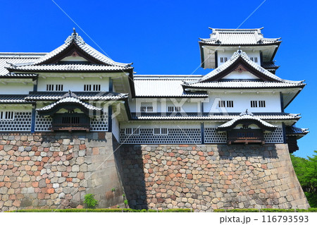 【石川県】快晴の金沢城（菱櫓） 116793593
