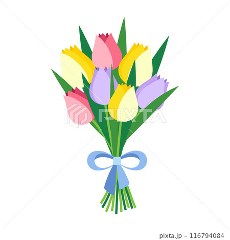 bouquet of tulips isolated 116794084