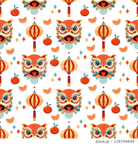 Pattern Chinese New Year Asian Tradition Oriental Pattern Chinese New Year Asian Tradition Oriental 116794694
