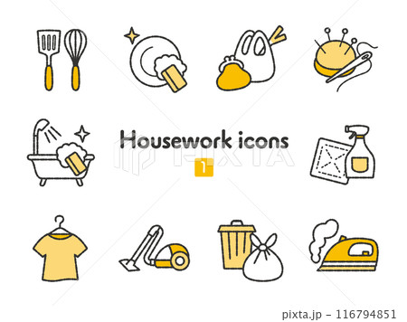 アイコン集 家事 アイコン集 家事 116794851