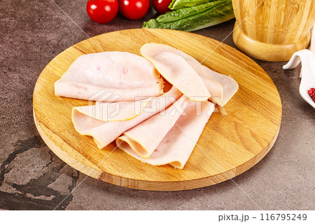 Turkey ham Campana few slices 116795249