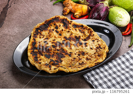 Indian cuisine stuffed Aloo paratha Indian cuisine stuffed Aloo paratha 116795261