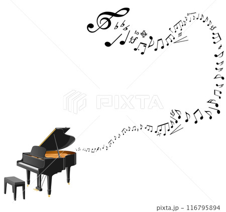 音を奏でるピアノ 116795894