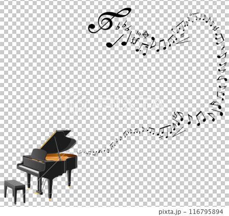 音を奏でるピアノ 116795894