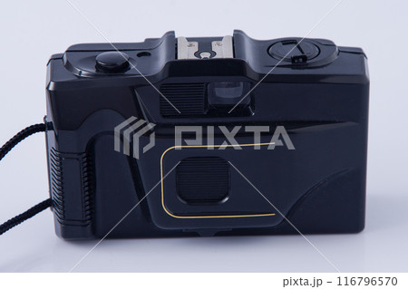 Old film camera on white background Old film camera on white background 116796570