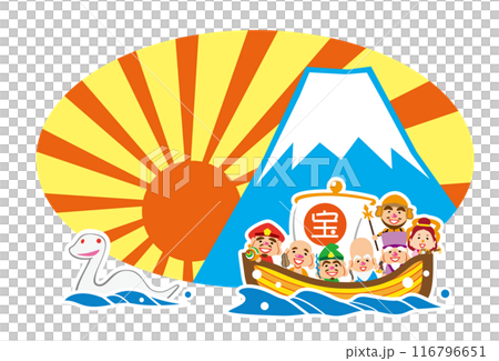 巳年 七福神の宝船 テンプレート 巳年 七福神の宝船 テンプレート 116796651