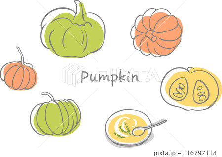 おしゃれなかぼちゃと美味しいかぼちゃスープのセット 116797118