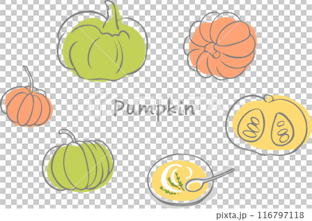 おしゃれなかぼちゃと美味しいかぼちゃスープのセット 116797118