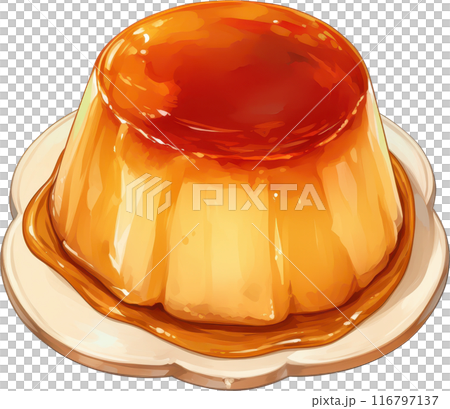 Caramel Flan Dessert on Plate Caramel Flan Dessert on Plate 116797137